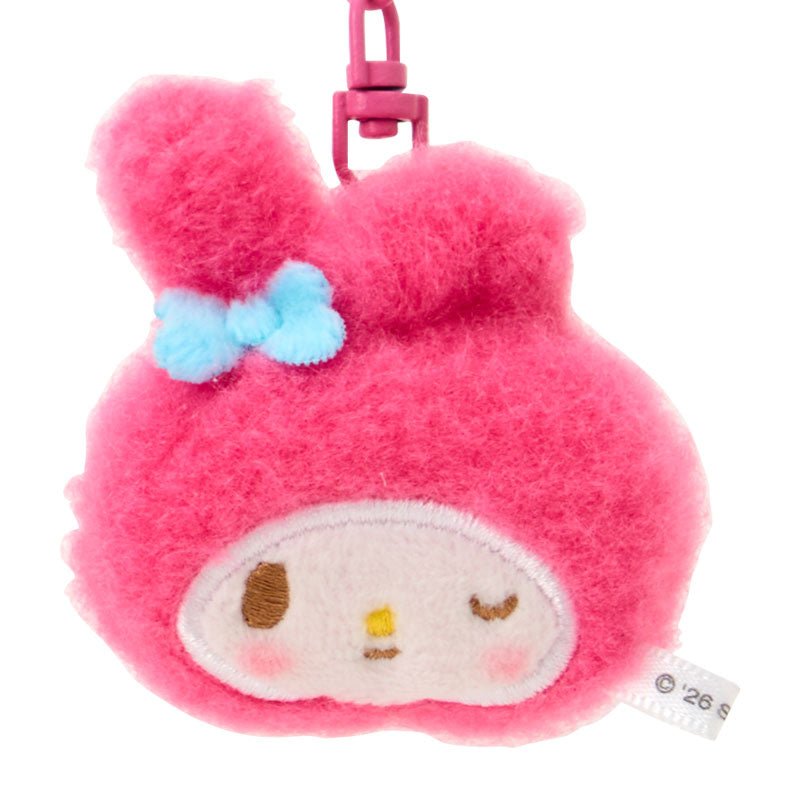 Sanrio My Melody Mini Mascot Keychain Set – 2pc Plush Key Holder (Matching Niko Niko) - Otaku Collectives