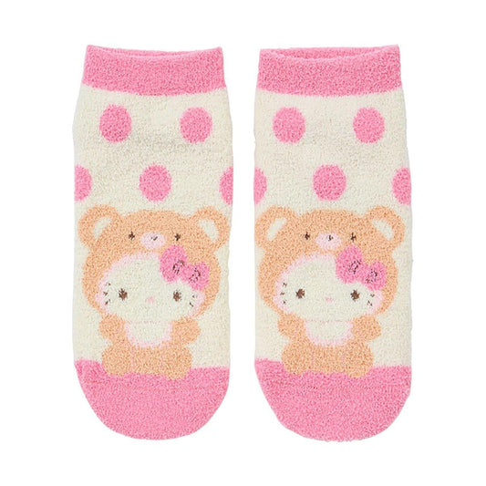 [Sanrio] Official Sanrio Exclusive Fluffy Socks - Bear Costume Hello Kitty - Otaku Collectives