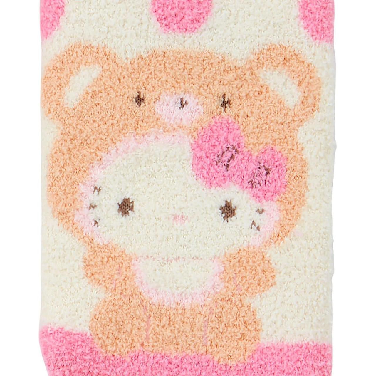 [Sanrio] Official Sanrio Exclusive Fluffy Socks - Bear Costume Hello Kitty - Otaku Collectives