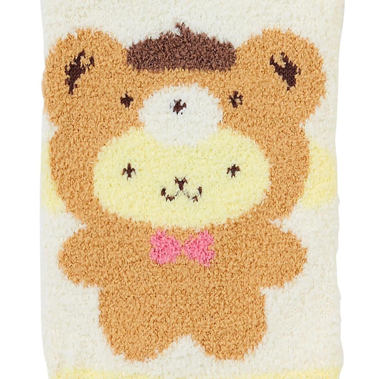 [Sanrio] Official Sanrio Exclusive Fluffy Socks - Bear Costume Pompompurin - Otaku Collectives