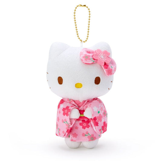 [Sanrio] Plush Charm Mascot holder (Cherry Blossom Kimono) - Hello Kitty - Otaku Collectives