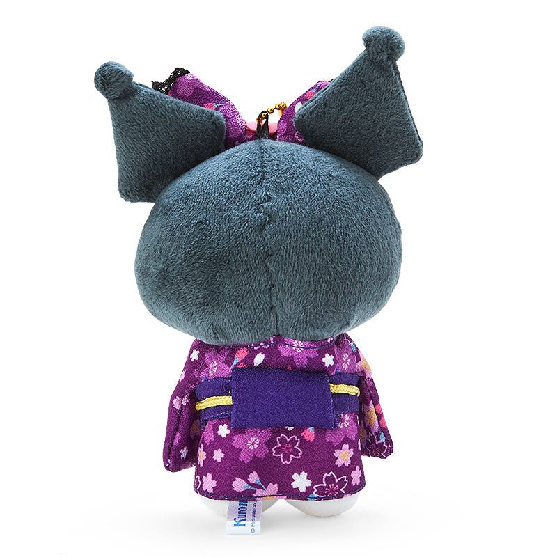 [Sanrio] Plush Charm Mascot holder (Cherry Blossom Kimono) - Kuromi - Otaku Collectives