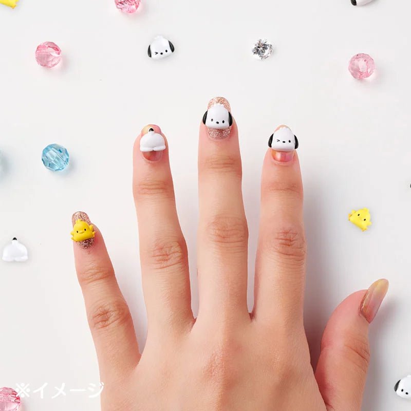 Sanrio Pochacco 3D Nail Parts Set – Character Nail Art Decorations with Adhesive Stickers - Otaku Collectives