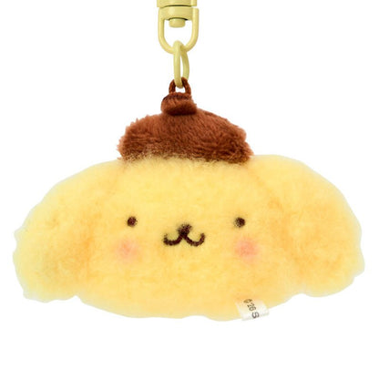 Sanrio Pompompurin Mini Mascot Keychain Set – 2pc Plush Key Holder (Matching Niko Niko) - Otaku Collectives