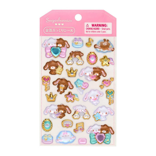 Sanrio Sugar Bunnies Gold Foil Puffy Sticker - Otaku Collectives