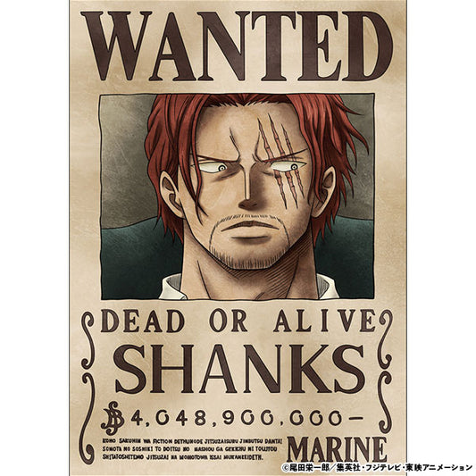 [One Piece] Shanks 4B Official Japan Mugiwara Store Navy Wanted Poster 42x30cm