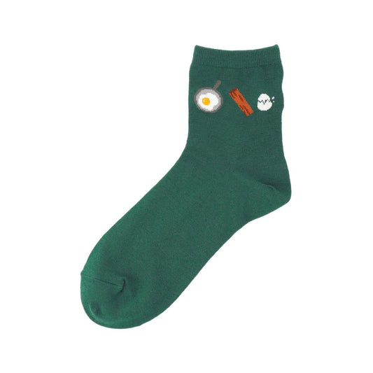 Studio Ghibli Howl's Moving Castle Calcifer Moss Green 13cm Crew Socks - Otaku Collectives