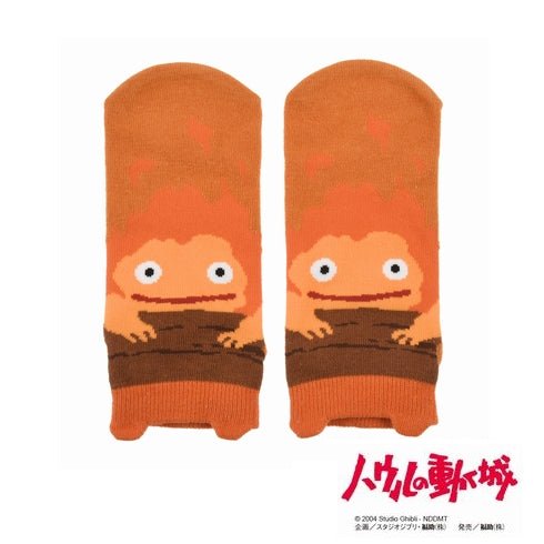 Studio Ghibli Howl's Moving Castle Calcifer Puppet Sneaker Socks - Otaku Collectives