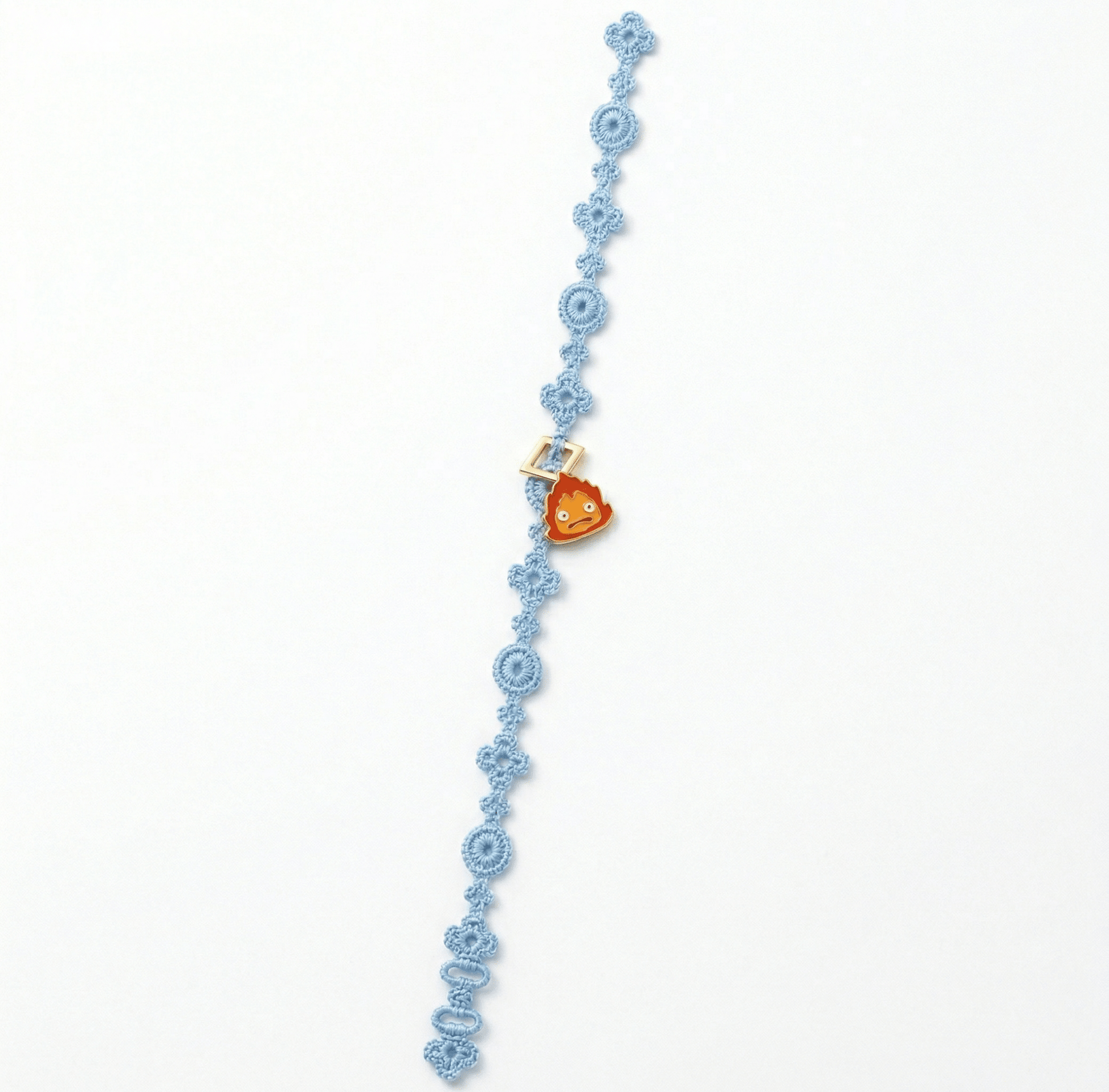 Studio Ghibli Howl’s Moving Castle Lace Bracelet Plus – Calcifer Embroidered Bracelet - Otaku Collectives