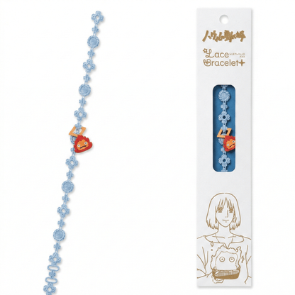 Studio Ghibli Howl’s Moving Castle Lace Bracelet Plus – Calcifer Embroidered Bracelet - Otaku Collectives