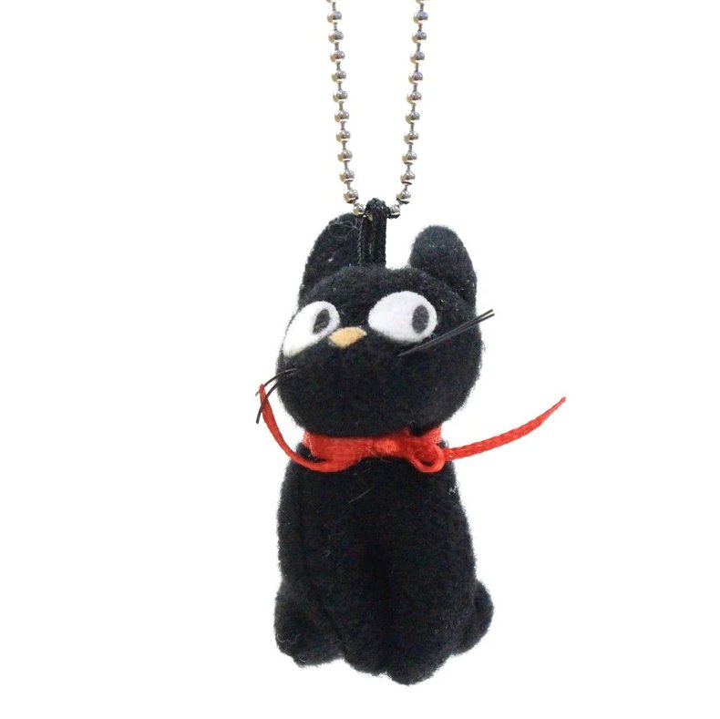 [Studio Ghibli] Kiki's Delivery Service Fluffy Mini Plush Keychain Jiji - Otaku Collectives