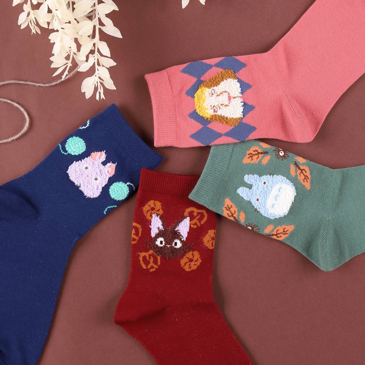 [Studio Ghibli] Kiki's Delivery Service Marshmallows Socks Size 23 - 25cm - Otaku Collectives