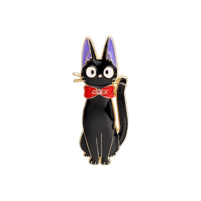 [Studio Ghibli] Kiki's Delivery Service Metal Brooch - Jiji Red Ribbon - Otaku Collectives