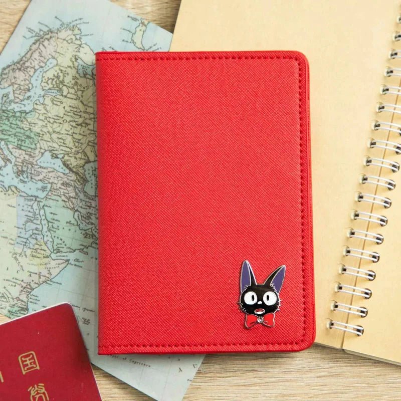 Studio Ghibli Kiki’s Delivery Service Passport Holder – Anime Travel Wallet with Card Slots (Jiji) - Otaku Collectives