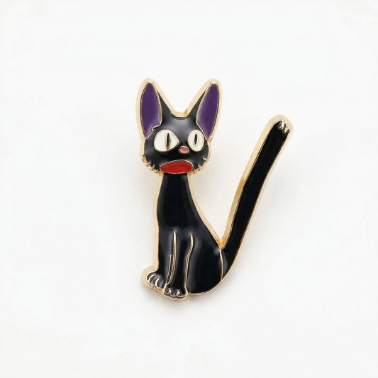 Studio Ghibli Kiki’s Delivery Service Pin Badge – Jiji Collectible Metal Pin - Otaku Collectives