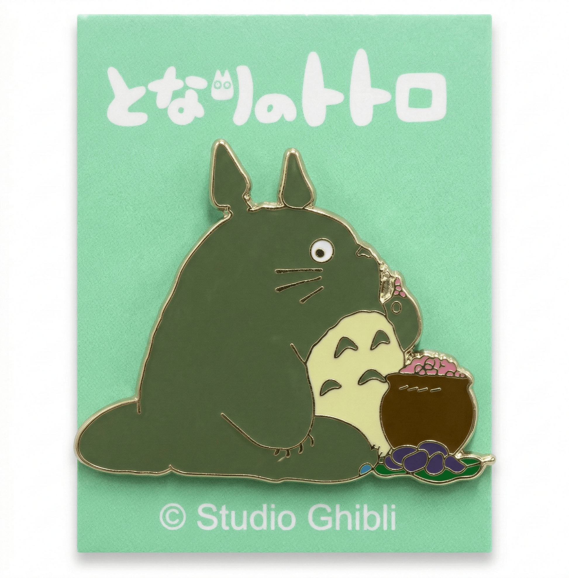 Studio Ghibli My Neighbor Totoro Big Totoro Sitting Pin Badge - Otaku Collectives