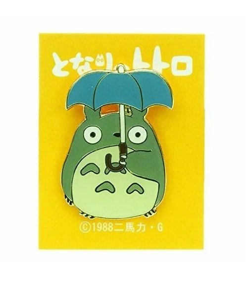 [Studio Ghibli] My Neighbor Totoro Metal Pins Big Totoro Holding Umbrella - Otaku Collectives