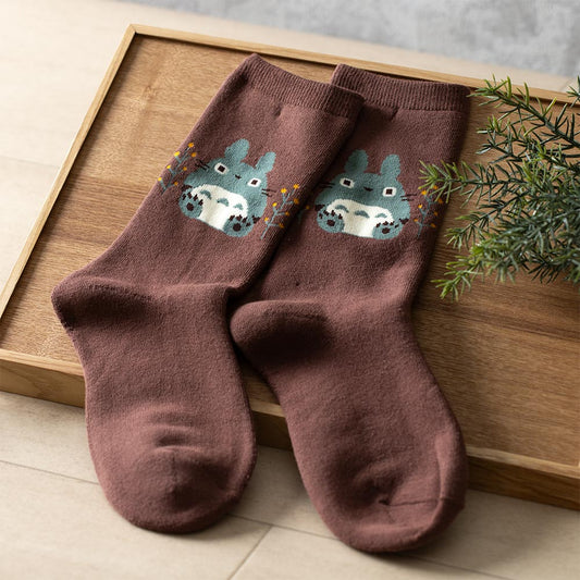 [Studio Ghibli] My Neighbor Totoro Moisturizing Socks Brown 23 - 25cm - Otaku Collectives