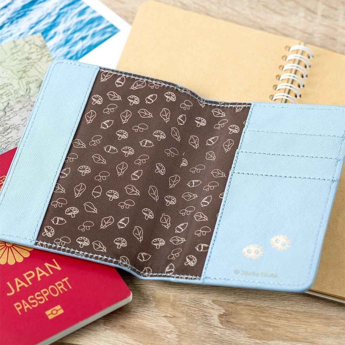 Studio Ghibli My Neighbor Totoro Passport Holder – Anime Travel Wallet with Card Slots (Totoro – Blue Version) - Otaku Collectives
