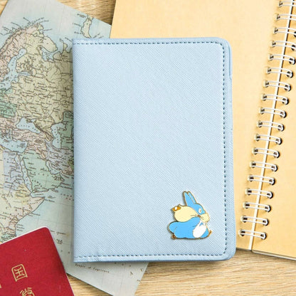 Studio Ghibli My Neighbor Totoro Passport Holder – Anime Travel Wallet with Card Slots (Totoro – Blue Version) - Otaku Collectives