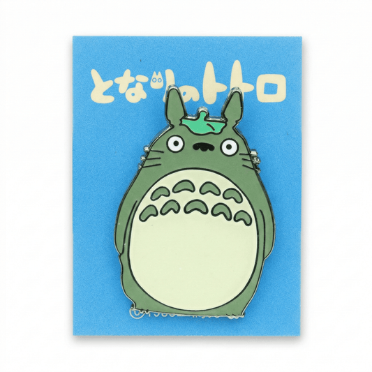 Studio Ghibli My Neighbor Totoro Pin Badge – Big Totoro on Lotus Leaf Metal Collectible - Otaku Collectives