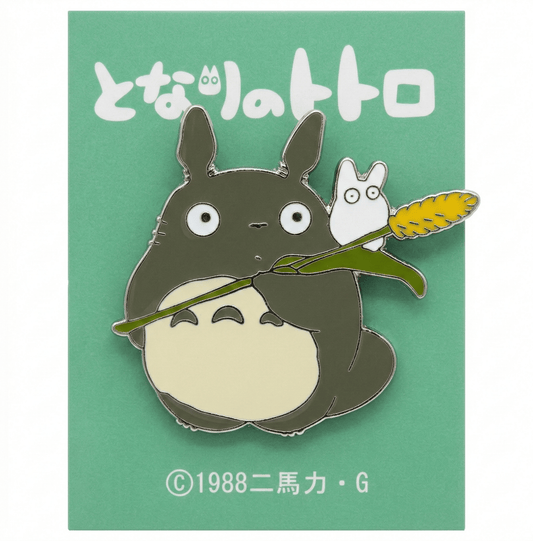 Studio Ghibli My Neighbor Totoro Pin Badge – Big Totoro with Grain Metal Collectible - Otaku Collectives