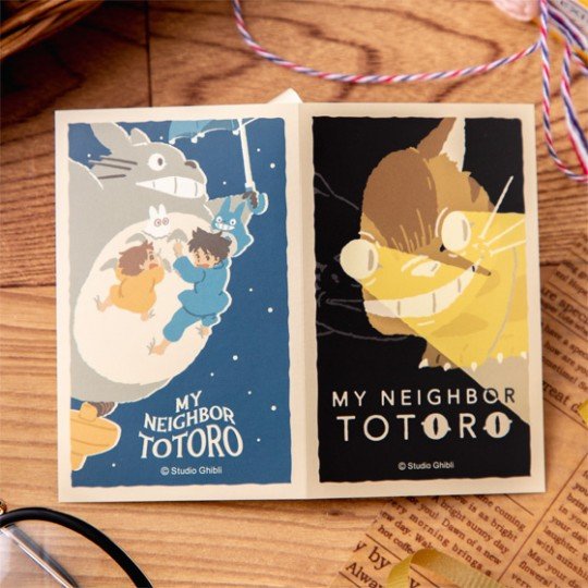 [Studio Ghibli] My Neighbor Totoro Retro Stickers Catbus & Flying Totoro - Otaku Collectives