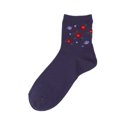 Studio Ghibli Spirited Away Kaonashi (No - Face) Blue - Purple 13cm Crew Socks - Otaku Collectives