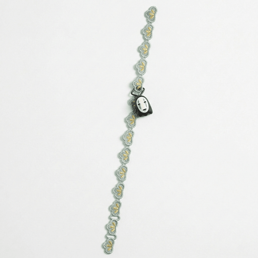 Studio Ghibli Spirited Away Lace Bracelet Plus – No - Face Embroidered Bracelet - Otaku Collectives