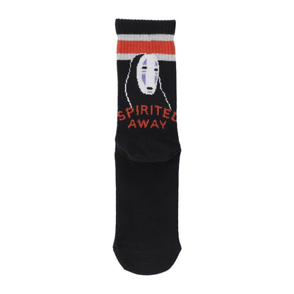 [Studio Ghibli] Spirited Away Mid High Socks Black 23 - 25cm No Face - Otaku Collectives