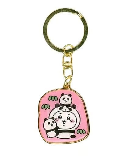 Chiikawa Tokyo Panda Die-Cut Acrylic Keychain - Japanese Character Merchandise featuring Chiikawa in a panda-themed design on a clean white background.