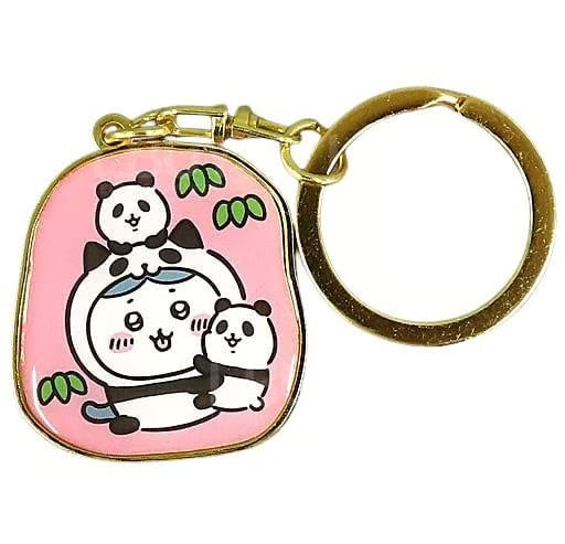 Chiikawa Tokyo Panda Hachiware Die-Cut Acrylic Keychain - Japanese Character Merchandise featuring Hachiware in a panda-themed design on a clean white background.