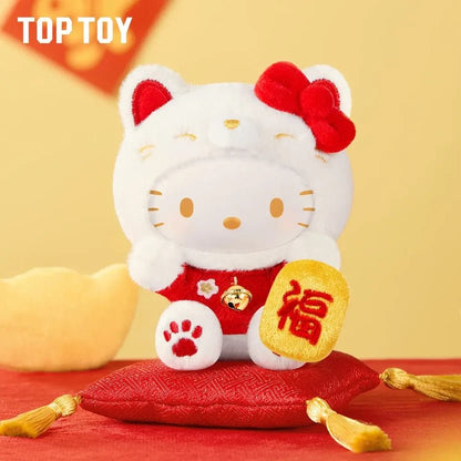 TOP TOY Sanrio Characters Lucky Cat Series Plush Keychain Blind Box - Otaku Collectives