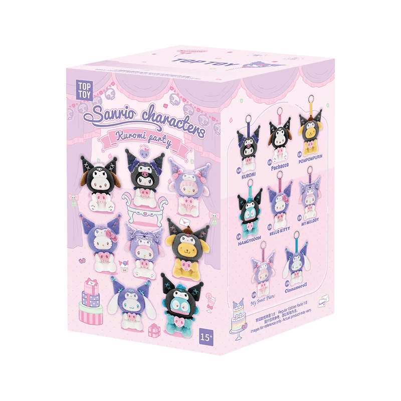 TOP TOY Sanrio Kuromi Party Keychain Series Plush Blind Box - Otaku Collectives