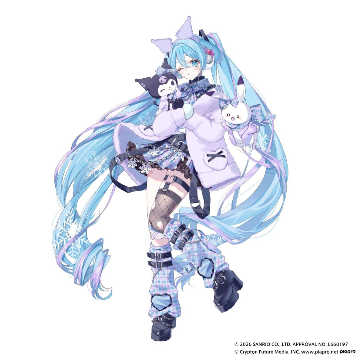 Snow Miku x Kuromi Hokkaido Exclusive Acrylic Keychain