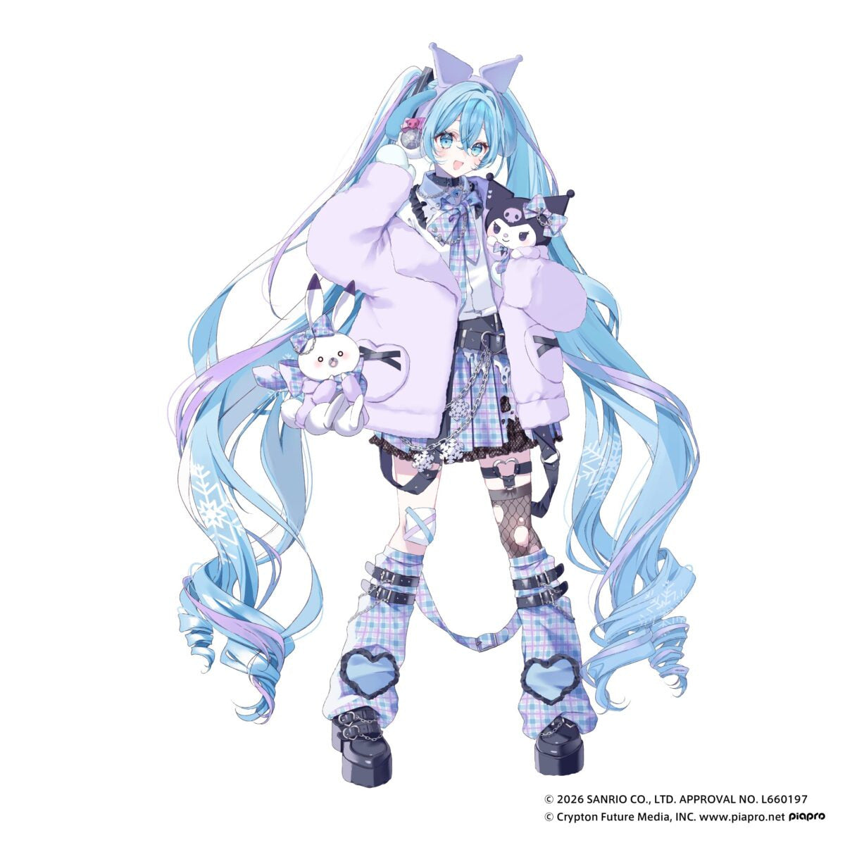 Snow Miku x Kuromi Hokkaido Exclusive Acrylic Keychain