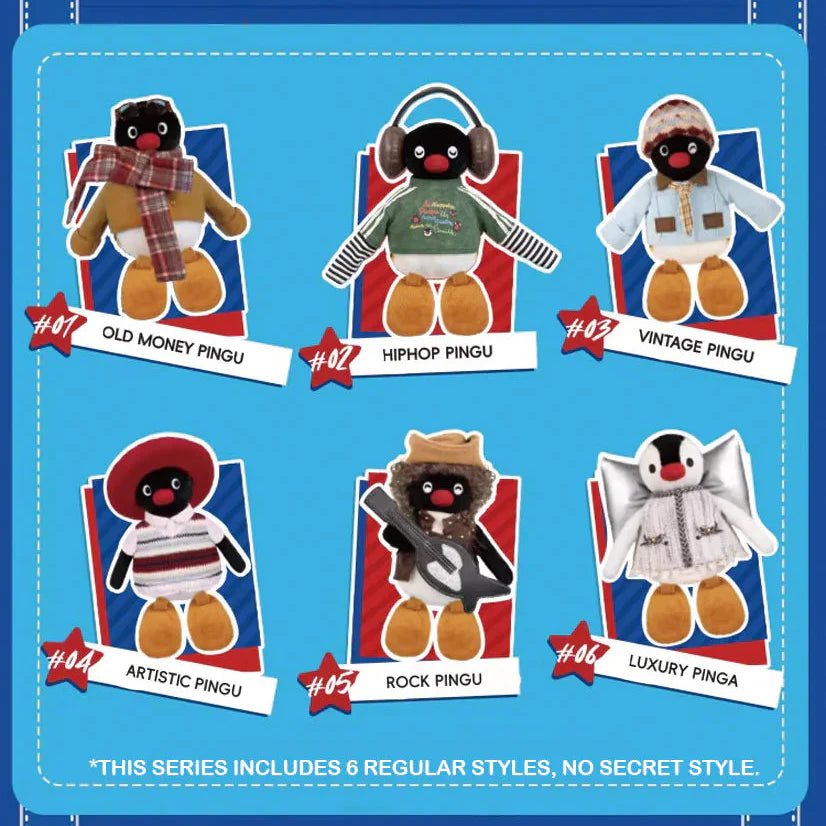 X11 Pingu 45th Anniversary Vintage OOTD Series Plush Blind Box - Otaku Collectives