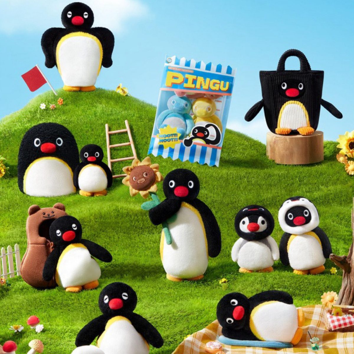 X11 Pingu Mini Meme Blind Box Plush Keychain - Otaku Collectives