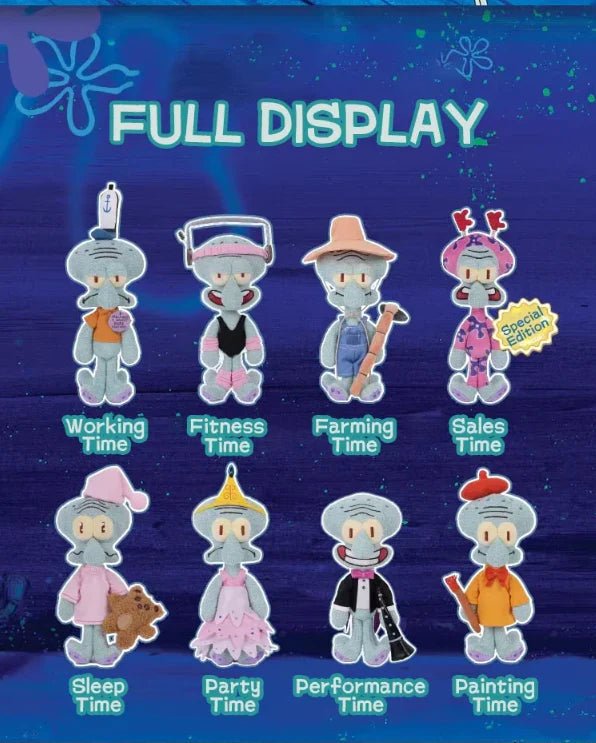 X11 Space SpongeBob SquarePants A Day in the Life of Squidward Blind Box Plush - Otaku Collectives